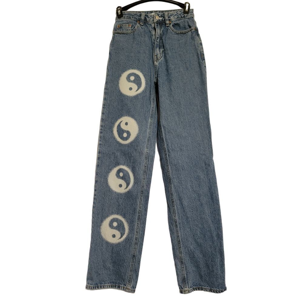 PacSun‎ Yin Yang Denim Boyfriend Jeans - Unique Vintage Style Statement